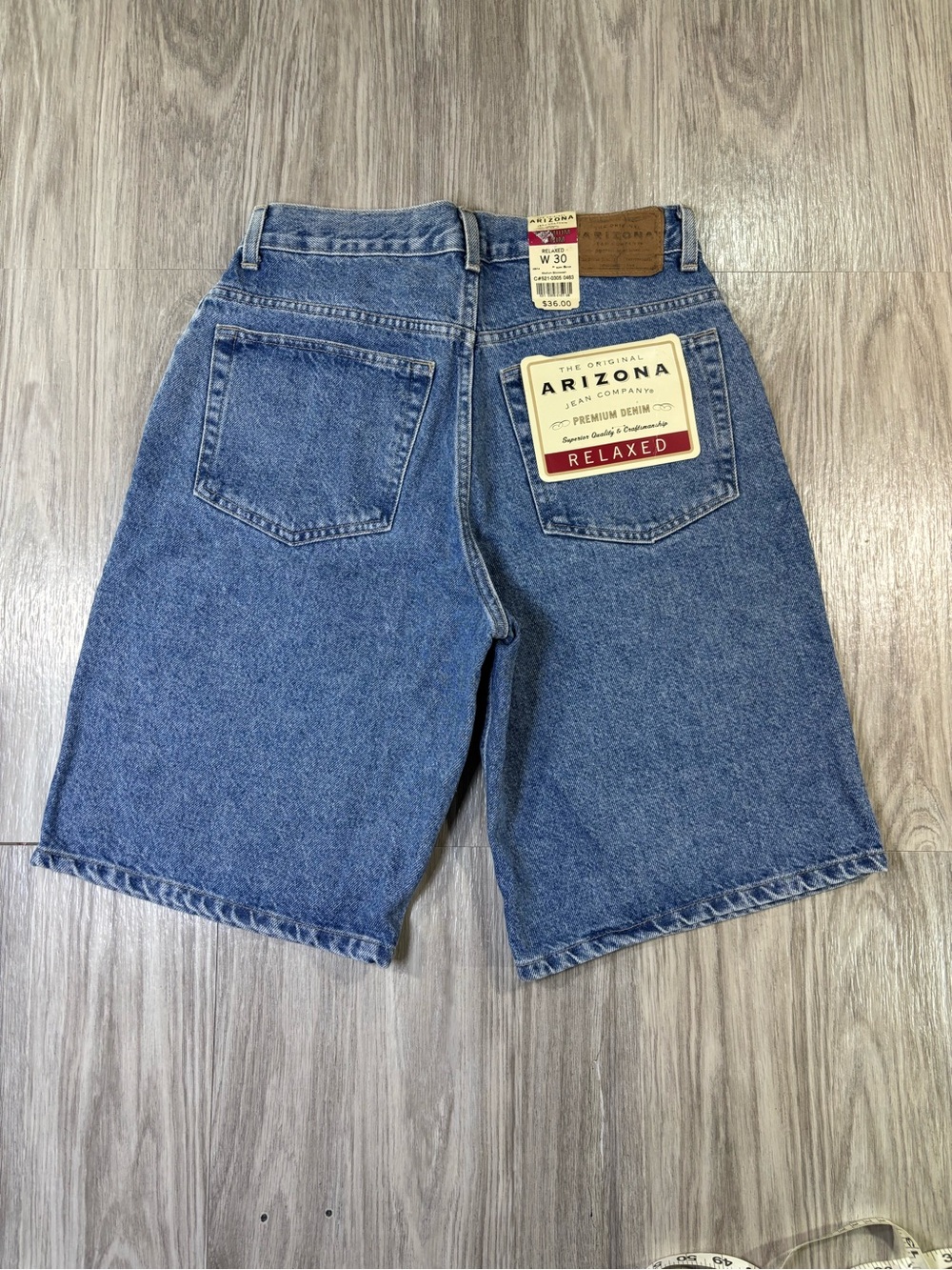 Vintage Arizona Jean Co Relaxed Fit Denim Shorts Men’s 30 Light Wash Y2K NWT - Picture 5 of 9